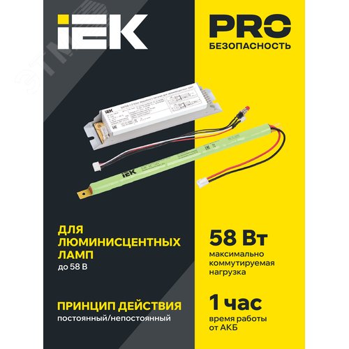 Блок аварийного питания БАП58-1,0 для ЛЛ/КЛЛ - фото 2