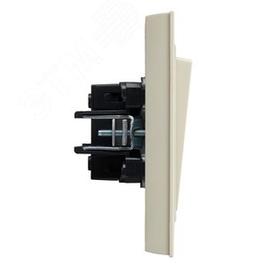 BRITE Выключатель одноклавишный 10А в сборе ВСР10-1-0-БрКр бежевый IEK - фото 3