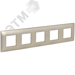 SKANDY Рамка 5-местная SK-F05Sh шампань IEK - фото 1