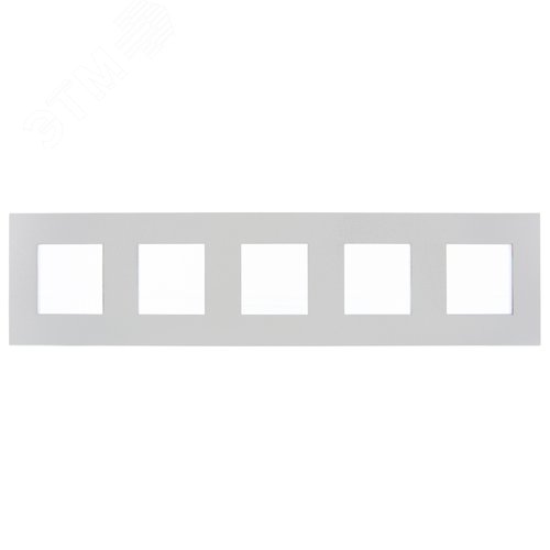SKANDY Рамка 5-местная SK-F35S металл серебряный IEK - фото 4