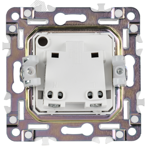 SKANDY Розетка без заземления с защитными шторками 10А SK-R01S серебряный IEK - фото 4