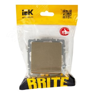 BRITE Выключатель одноклавишный перекрестный 10А ВС10-1-3-БрШ шампань - фото 6