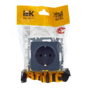 BRITE Розетка с заземлением без защитных шторок 16А РС11-1-0-БрМ маренго - фото 7