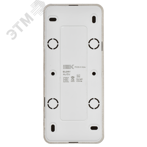 GLORY Розетка 3-местная для открытой установки без заземления без защитных шторок 10А РС23-2-ХШм шампань матовый IEK - фото 5