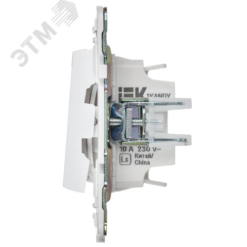 SKANDY Выключатель 2-клавишный с индикацией для отелей 10А SK-V16W арктический белый IEK - фото 6