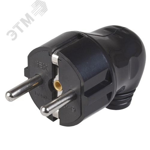 Изображение товара Евровилка угловая черная 16А (шт)