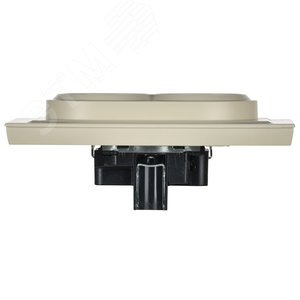 BRITE Розетка двойная с заземлением без защитных шторок 16А в сборе РС12-3-БрКр бежевый - фото 5