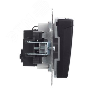 BRITE Розетка с заземлением с защитными шторками и крышкой 16А IP44 РСбш10-3-44-БрЧ черный - фото 6