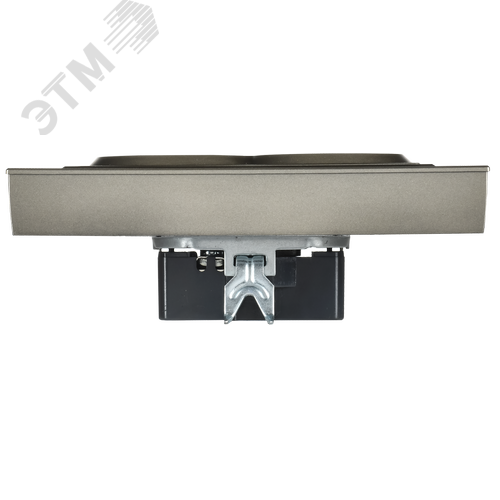 BRITE Розетка 2-местная с заземлением с защитными шторками плоская 16А в сборе РСшПл12-3-БрШ шампань IEK - фото 6