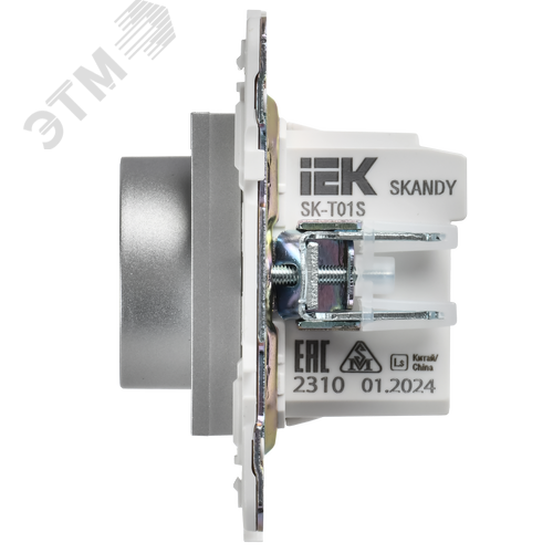 SKANDY Термостат электронный с индикацией SK-T01S серебряный IEK - фото 4