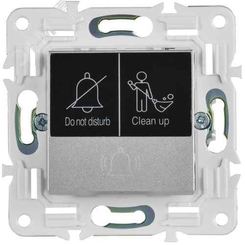 SKANDY Кнопка звонка с индикацией для отелей 10А SK-V17S серебряный IEK - фото 5