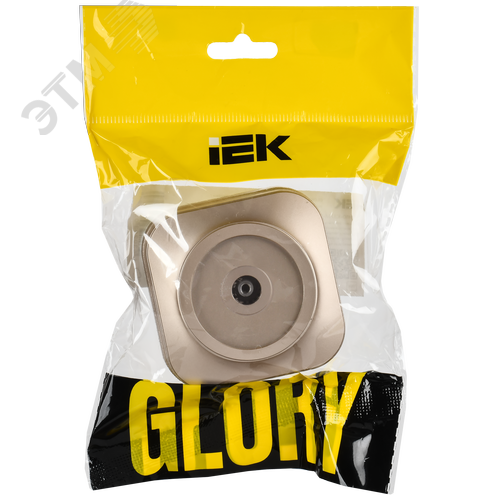 GLORY Розетка для открытой установки TV РТВ20-ХШм шампань матовый IEK - фото 2