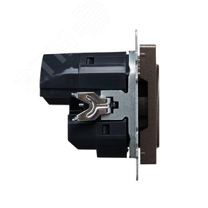 BRITE Розетка с заземлением с защитными шторками 16А с USB A+A 3,1А РЮш10-2-БрТБ бронза - фото 3