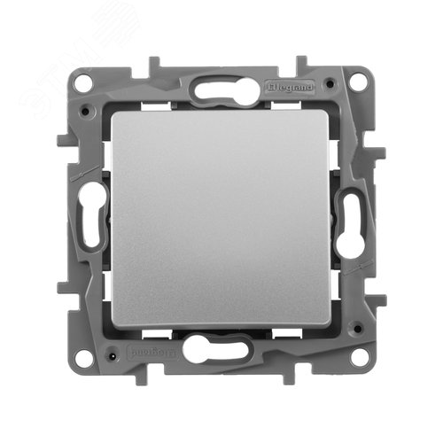 Выключатель 1-клавишный 10А безвинтовое крепление алюминий ETIKA - фото 5