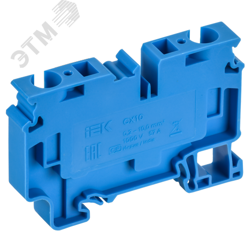 ARMAFIX Клемма пружинная CX10 BU 10мм2 проходная синяя IEK - фото 2