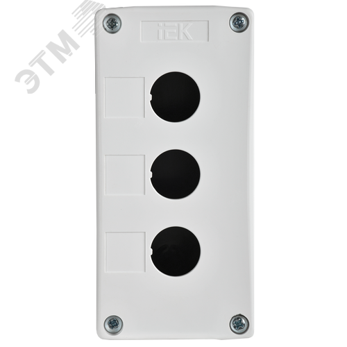 Корпус КП103-Р для кнопок 3 места белый - фото 3