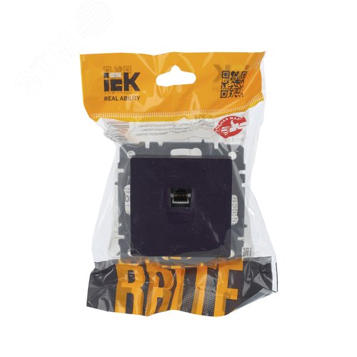 BRITE Розетка компьютерная RJ45 кат.5E РК10-БрЧ черный - фото 2