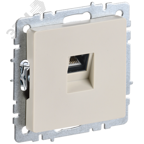 BRITE Розетка компьютерная RJ45 кат.5E РК10-БрКр бежевый - фото 1