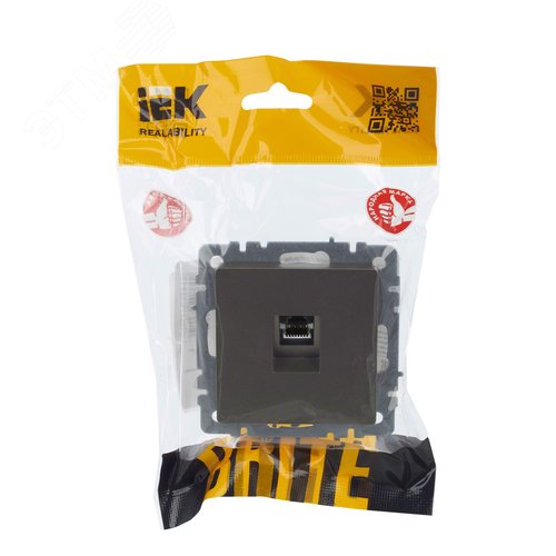 BRITE Розетка компьютерная RJ45 кат.5E РК10-БрШ шампань - фото 2