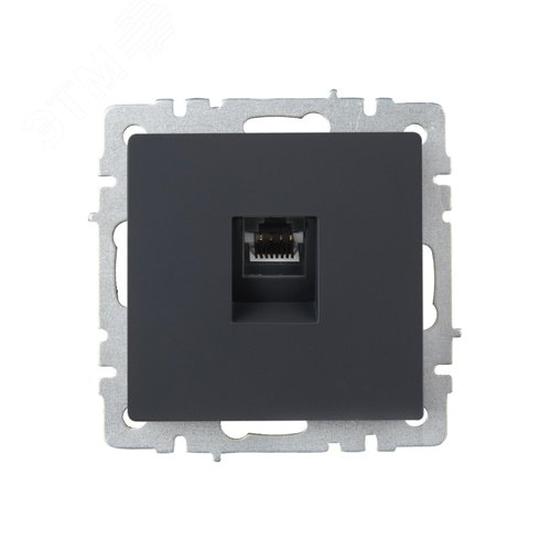 BRITE Розетка компьютерная RJ45 кат.5E РК10-БрГ графит - фото 2