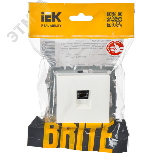 BRITE Розетка компьютерная RJ45 кат.6 РК11-БрБ белый - фото 2