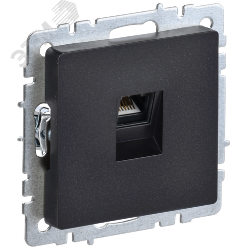 BRITE Розетка компьютерная RJ45 кат.6 РК11-БрЧ черный IEK - фото 1