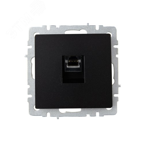 BRITE Розетка компьютерная RJ45 кат.6 РК11-БрЧ черный IEK - фото 2