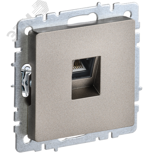 BRITE Розетка компьютерная RJ45 кат.6 РК11-БрШ шампань IEK - фото 1