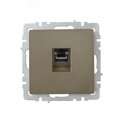 BRITE Розетка компьютерная RJ45 кат.6 РК11-БрШ шампань IEK - фото 2