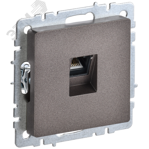 BRITE Розетка компьютерная RJ45 кат.6 РК11-БрТБ темная бронза IEK - фото 1