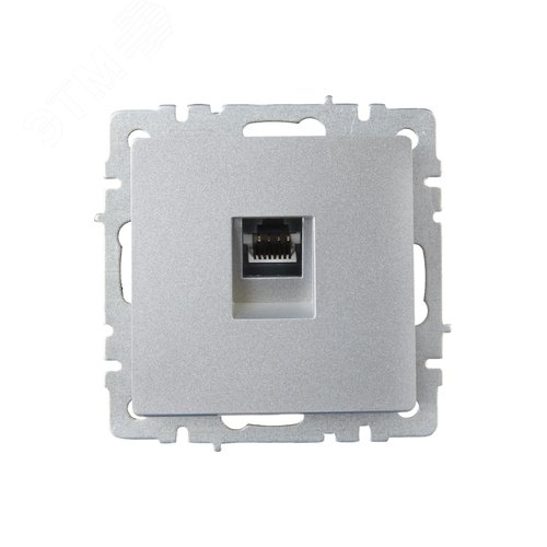 BRITE Розетка компьютерная RJ45 кат.6 РК11-БрА алюминий IEK - фото 2