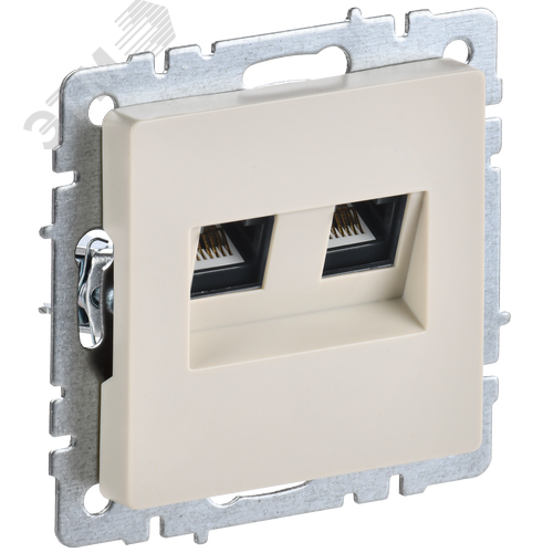 Изображение товара BRITE Розетка двойная RJ11+RJ45 кат.5E РК/Т12-БрКр бежевый (шт)