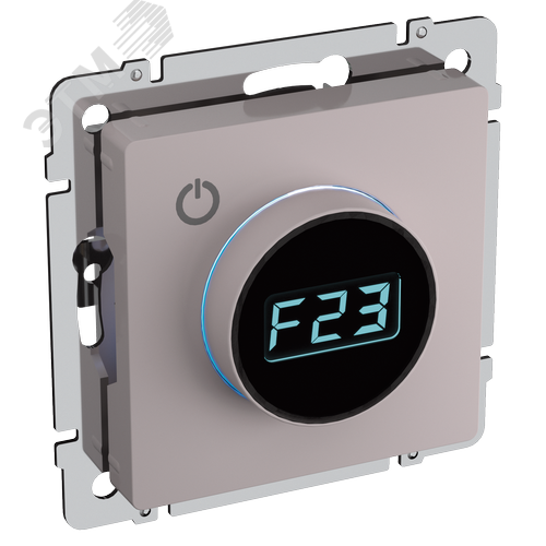 BRITE Термостат электронный с индикацией ТС10-1-БрЖ жемчуг IEK - фото 1