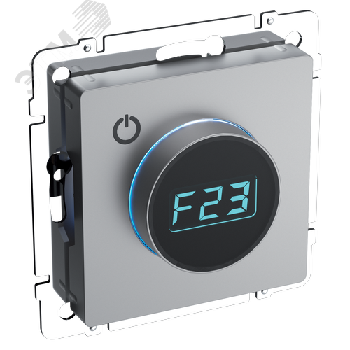 BRITE Термостат электронный с индикацией ТС10-1-БрС сталь IEK - фото 1