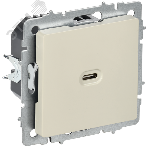 Изображение товара BRITE Розетка USB C 65Вт высокоскоростная зарядка РЮ12-1-БрКр бежевый IEK (шт)