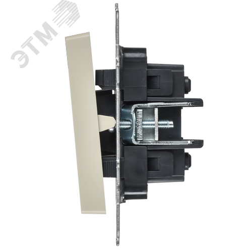 BRITE Выключатель 2-клавишный перекрестный 10А ВС10-2-3-БрКр бежевый IEK - фото 3