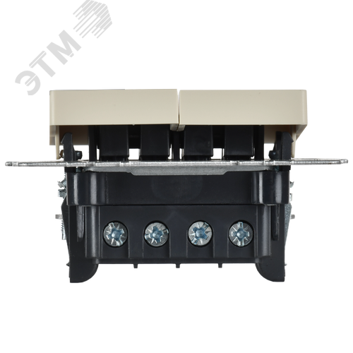 BRITE Выключатель 2-клавишный перекрестный 10А ВС10-2-3-БрКр бежевый IEK - фото 4