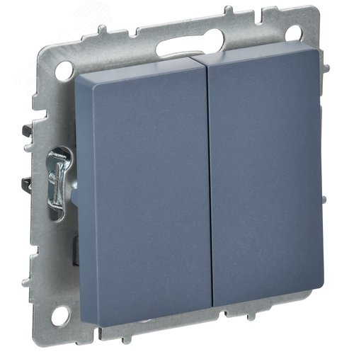 Изображение товара BRITE Выключатель 2-клавишный перекрестный 10А ВС10-2-3-БрМ маренго IEK (шт)