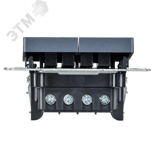 BRITE Выключатель 2-клавишный перекрестный 10А ВС10-2-3-БрМ маренго IEK - фото 4