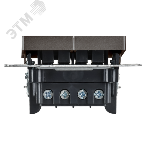 BRITE Выключатель 2-клавишный перекрестный 10А ВС10-2-3-БрТБ темная бронза IEK - фото 4