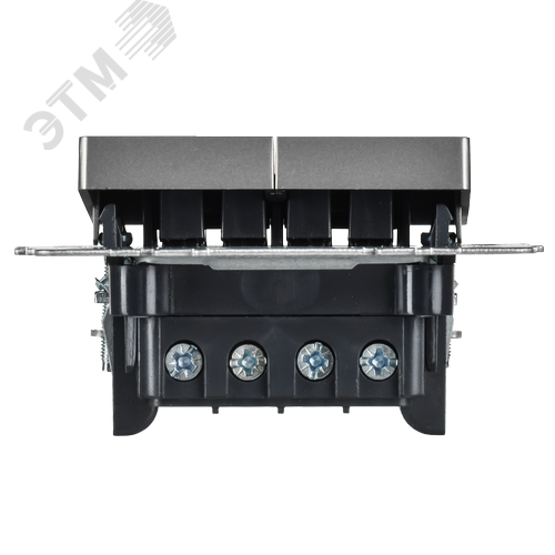 BRITE Выключатель 2-клавишный перекрестный 10А ВС10-2-3-БрС сталь IEK - фото 4