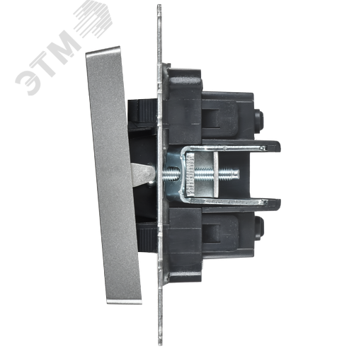 BRITE Выключатель 2-клавишный перекрестный 10А ВС10-2-3-БрА алюминий IEK - фото 3