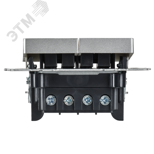 BRITE Выключатель 2-клавишный перекрестный 10А ВС10-2-3-БрА алюминий IEK - фото 4