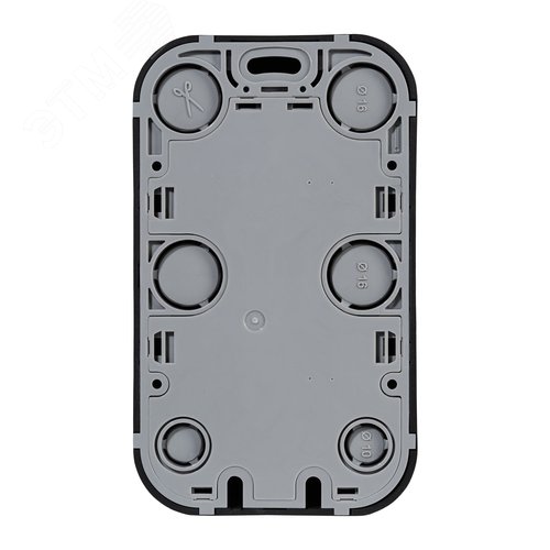 Розетка 2-местная для открытой установки с заземлением с защитными шторками с предварительным подключением 16А черный матовый QUTEO - фото 7