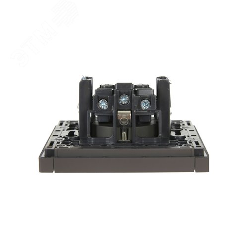 FORTE&PIANO Розетка 1-местная с заземлением с защитными шторками винтовое крепление 16А FP315 серый IEK - фото 2