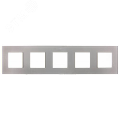 SKANDY Рамка 5-местная SK-F25Sh стекло шампань IEK - фото 4