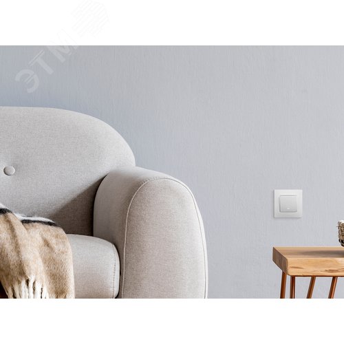 Выключатель 1-клавишный 10А безвинтовое крепление белый ETIKA - фото 5