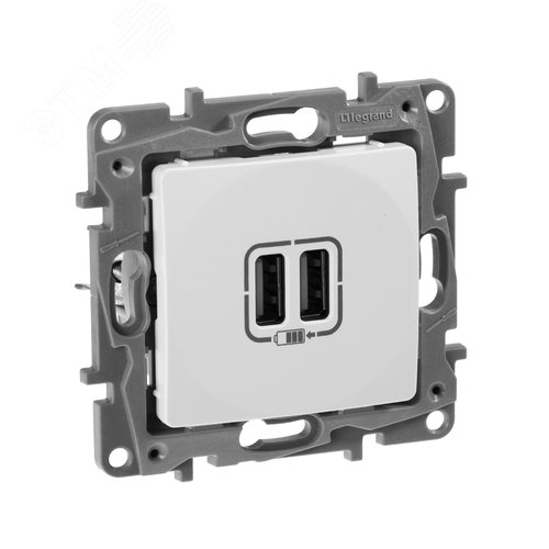 Розетка USB A+A 15Вт белый ETIKA - фото 1