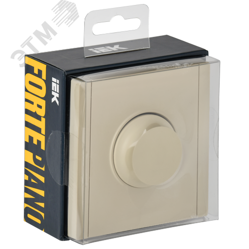 FORTE&PIANO Светорегулятор поворотно-нажимной 600Вт FP454 ваниль IEK - фото 2