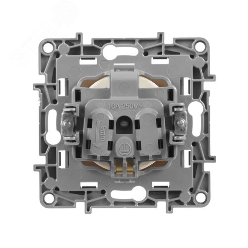 Розетка 1-местная с заземлением без защитных шторок 16А слоновая кость ETIKA - фото 5